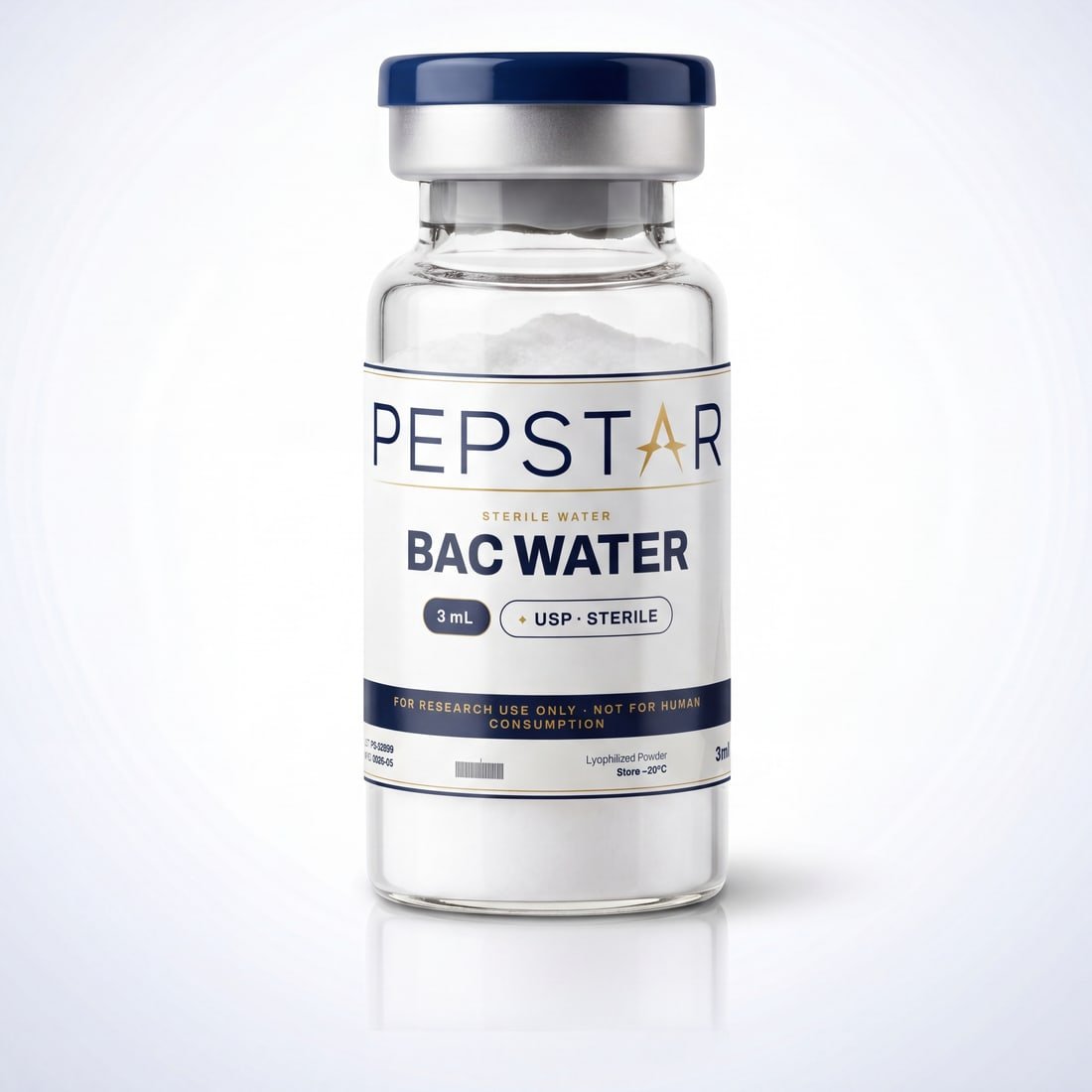 BAC Water research peptide vial