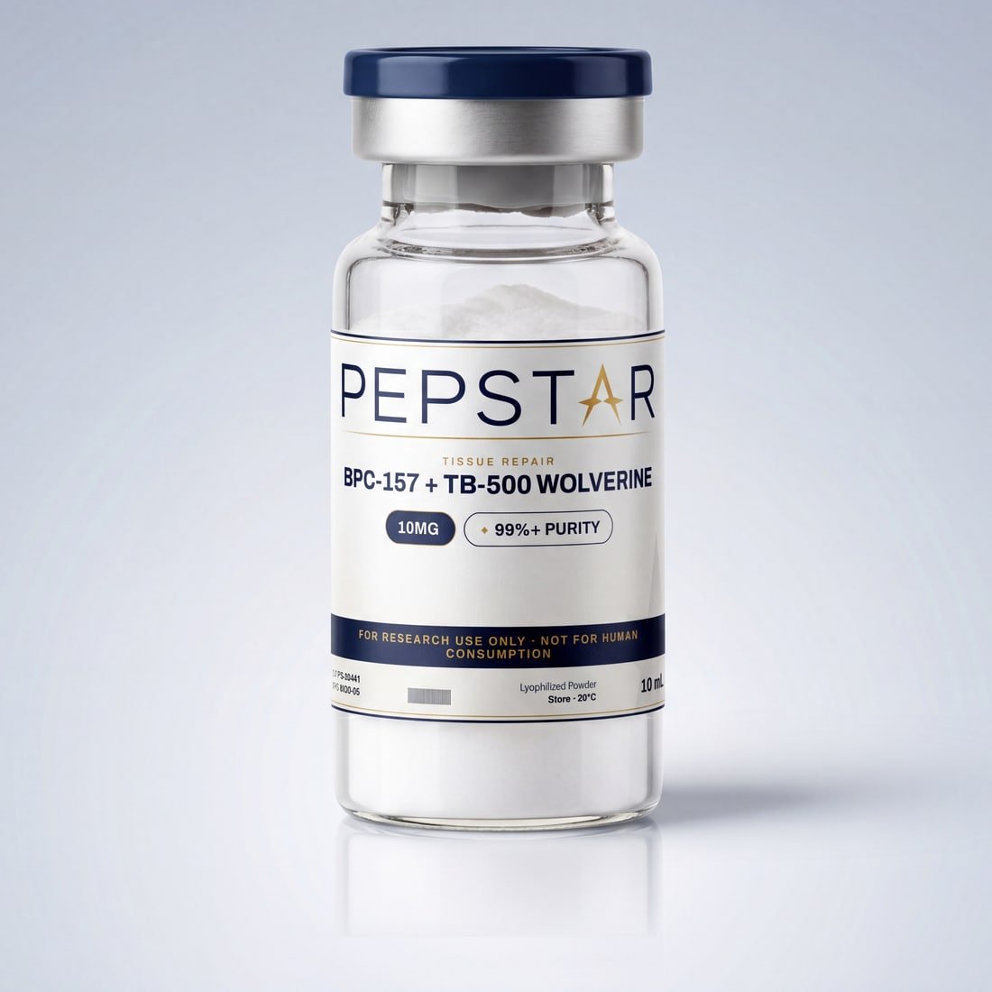 BPC-157 + TB-500 Wolverine research peptide vial