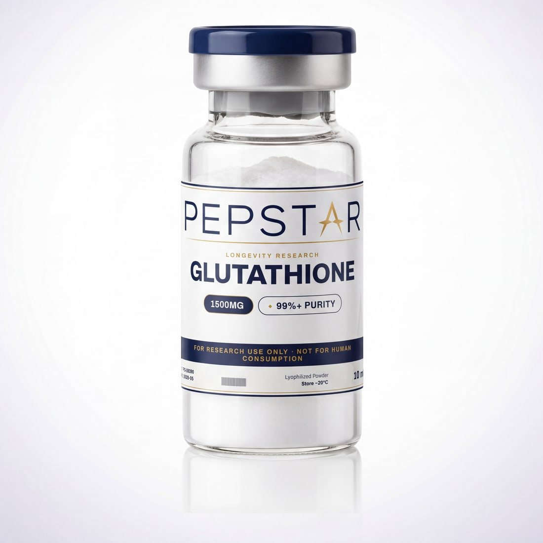 Glutathione research peptide vial