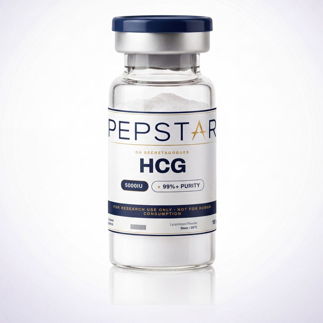 HCG research peptide vial