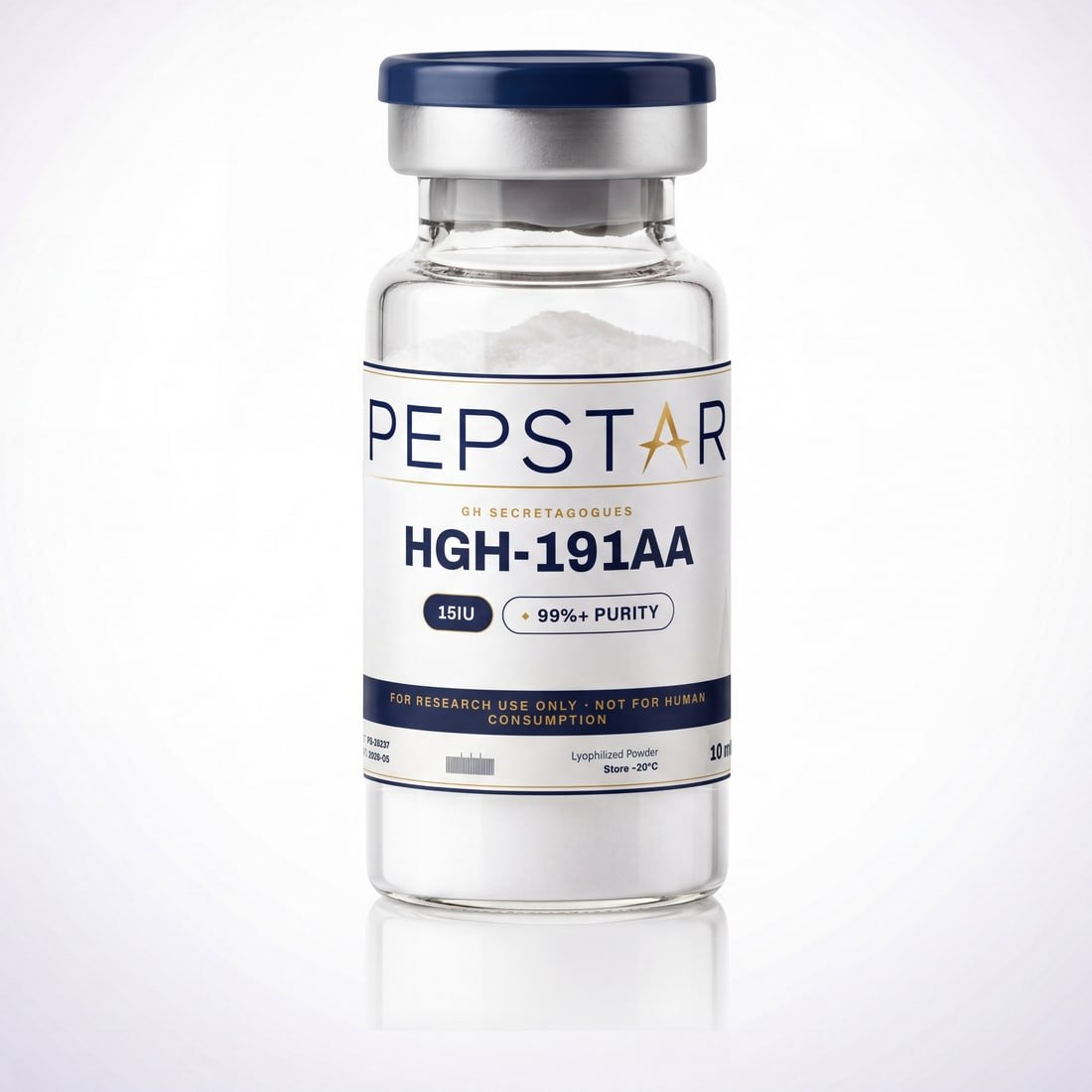 HGH-191aa research peptide vial