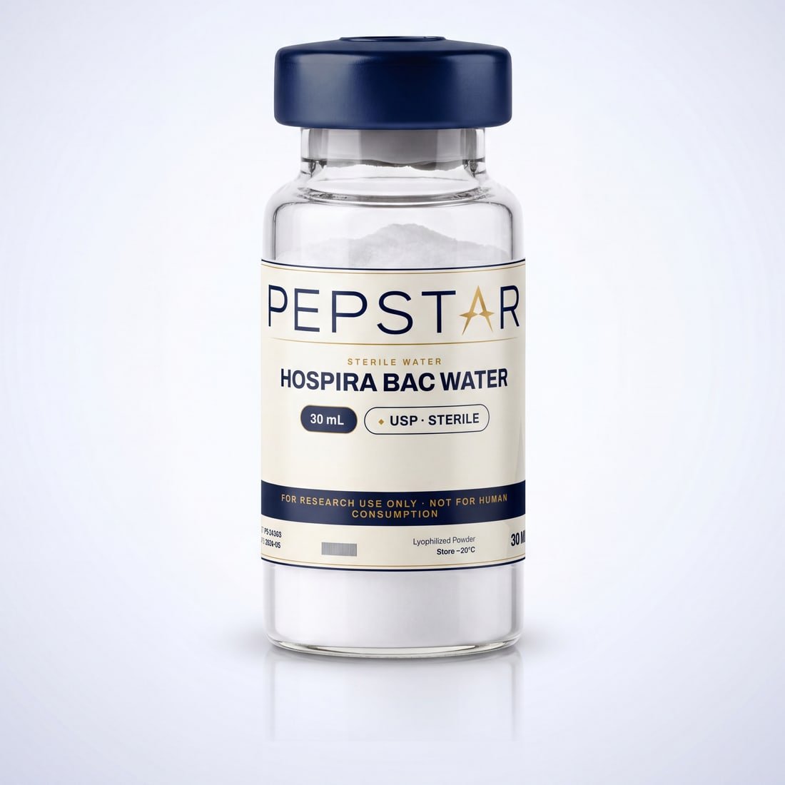 Hospira BAC Water research peptide vial