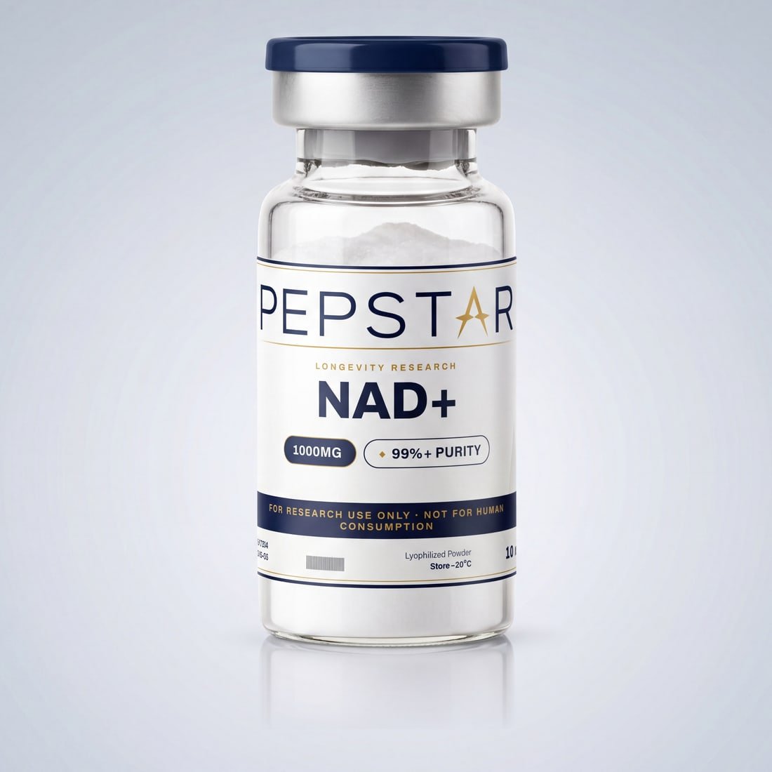 NAD+ research peptide vial