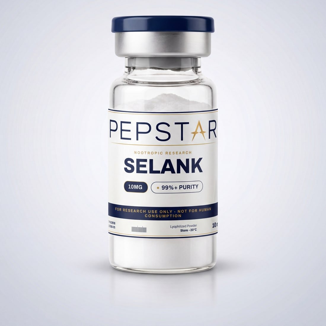Selank research peptide vial