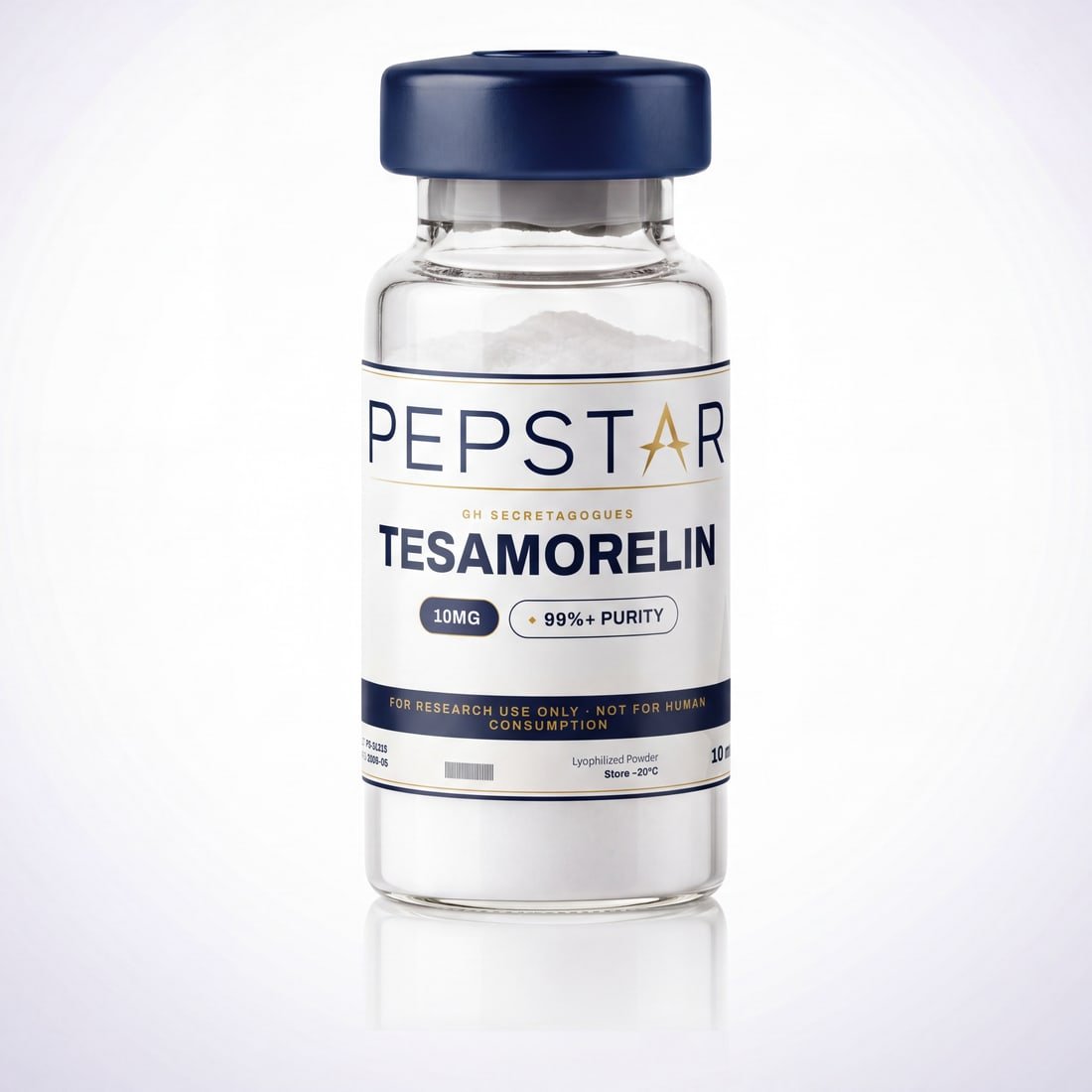 Tesamorelin research peptide vial