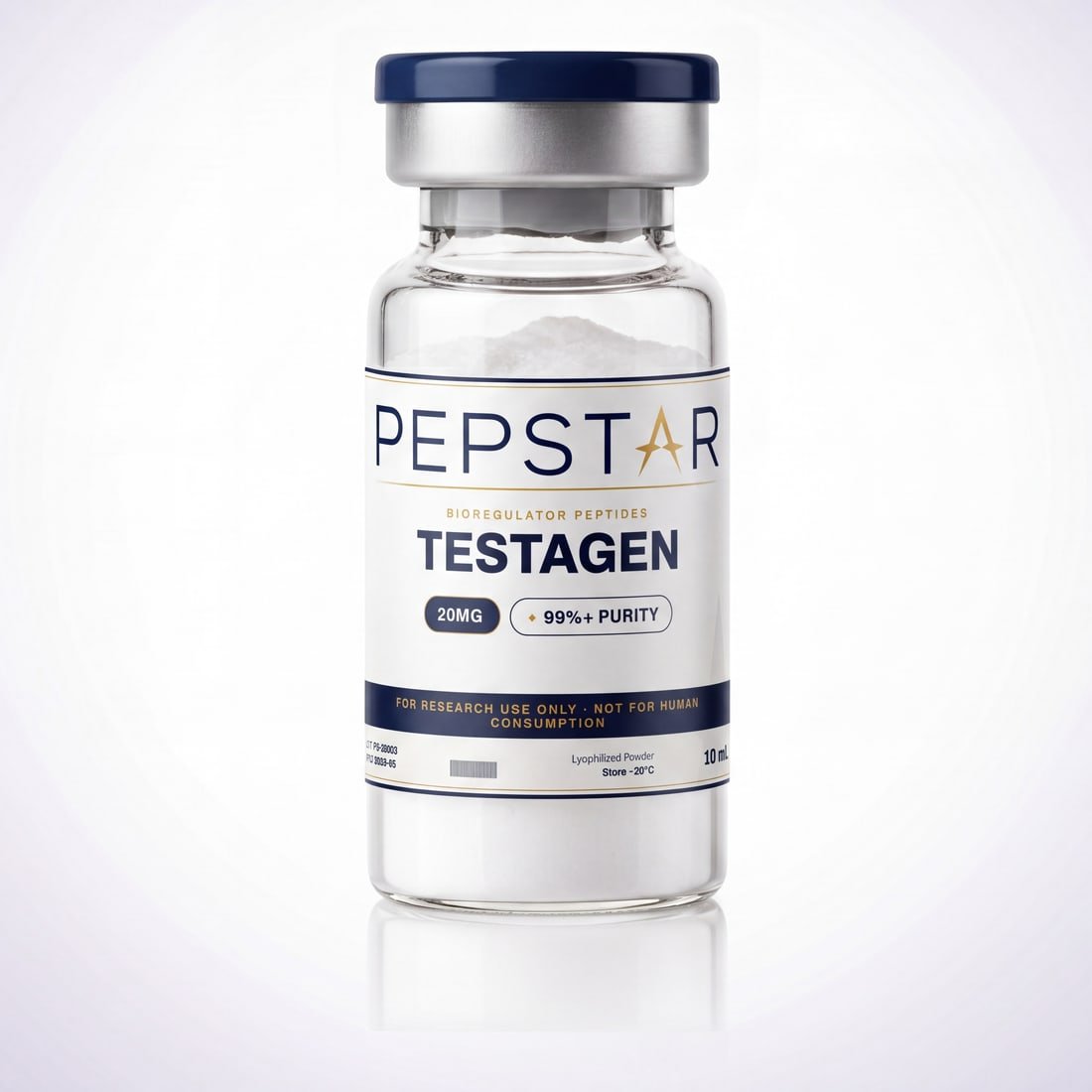 Testagen research peptide vial